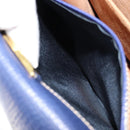 LOEWE Barcelona Hand Bag Leather Navy Gold Auth ka4515A-12