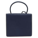LOEWE Barcelona Hand Bag Leather Navy Gold Auth ka4515A-2