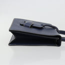 LOEWE Barcelona Hand Bag Leather Navy Gold Auth ka4515A-3