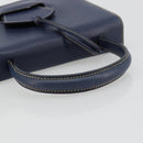 LOEWE Barcelona Hand Bag Leather Navy Gold Auth ka4515A-7