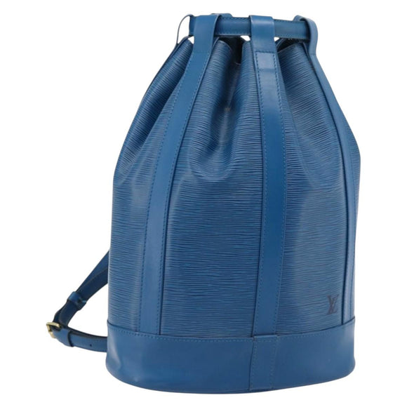 LOUIS VUITTON Epi Randonnee PM Shoulder Bag Blue M52355 LV Auth ka4516A
