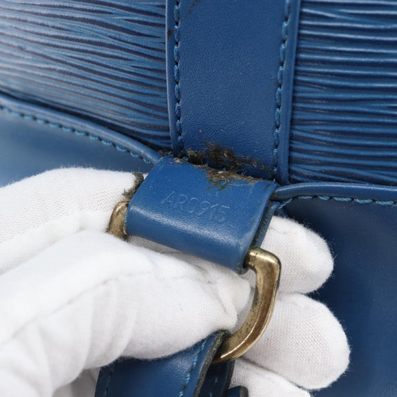 LOUIS VUITTON Epi Randonnee PM Shoulder Bag Blue M52355 LV Auth ka4516A