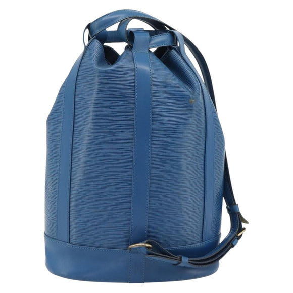 LOUIS VUITTON Epi Randonnee PM Shoulder Bag Blue M52355 LV Auth ka4516A
