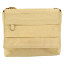 Salvatore Ferragamo Chain Shoulder Bag Canvas Leather Beige Gold Auth ka4517A-2