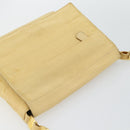 Salvatore Ferragamo Chain Shoulder Bag Canvas Leather Beige Gold Auth ka4517A-6
