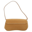 Salvatore Ferragamo Gancini Shoulder Bag Leather Beige Silver Auth ka4519A-2
