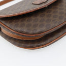 CELINE Macadam Canvas Shoulder Bag PVC Leather Brown Gold Auth ka4520-15