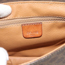 CELINE Macadam Canvas Shoulder Bag PVC Leather Brown Gold Auth ka4520-18