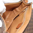 CELINE Macadam Canvas Shoulder Bag PVC Leather Brown Gold Auth ka4520-20