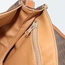 CELINE Macadam Canvas Shoulder Bag PVC Leather Brown Gold Auth ka4520-21