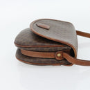 CELINE Macadam Canvas Shoulder Bag PVC Leather Brown Gold Auth ka4520-4