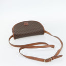 CELINE Macadam Canvas Shoulder Bag PVC Leather Brown Gold Auth ka4520-7