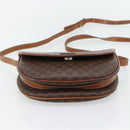 CELINE Macadam Canvas Shoulder Bag PVC Leather Brown Gold Auth ka4520-5