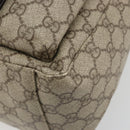GUCCI GG Supreme Hand Bag PVC Beige Silver 140959 Auth ka4521-14