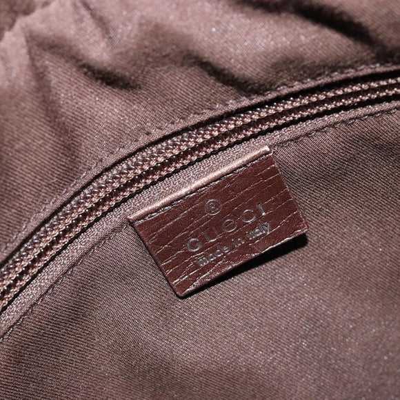 GUCCI GG Supreme Hand Bag PVC Beige Silver 140959 Auth ka4521