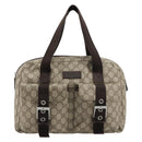 GUCCI GG Supreme Hand Bag PVC Beige Silver 140959 Auth ka4521-13