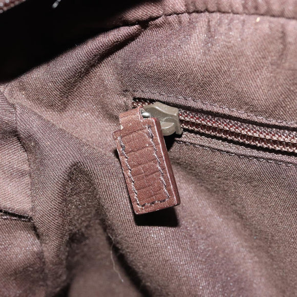 GUCCI GG Supreme Hand Bag PVC Beige Silver 140959 Auth ka4521