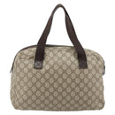 GUCCI GG Supreme Hand Bag PVC Beige Silver 140959 Auth ka4521-2