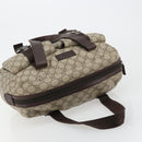 GUCCI GG Supreme Hand Bag PVC Beige Silver 140959 Auth ka4521-6