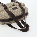 GUCCI GG Supreme Hand Bag PVC Beige Silver 140959 Auth ka4521-7