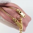 Miu Miu Shoulder Bag Leather Pink Gold Auth ka4524A-10