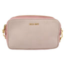 Miu Miu Shoulder Bag Leather Pink Gold Auth ka4524A-13