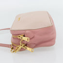 Miu Miu Shoulder Bag Leather Pink Gold Auth ka4524A-3