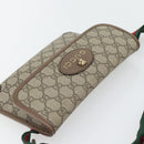 GUCCI GG Supreme Web Sherry Line Waist bag Beige Gold 493930 Auth ka4525-6