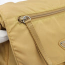 PRADA Shoulder Bag Nylon Beige Silver Auth ka4526A-16