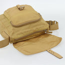 PRADA Shoulder Bag Nylon Beige Silver Auth ka4526A-17