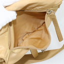 PRADA Shoulder Bag Nylon Beige Silver Auth ka4526A-26