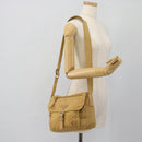 PRADA Shoulder Bag Nylon Beige Silver Auth ka4526A-28