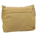 PRADA Shoulder Bag Nylon Beige Silver Auth ka4526A-3