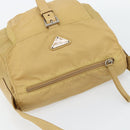 PRADA Shoulder Bag Nylon Beige Silver Auth ka4526A-6