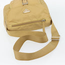 PRADA Shoulder Bag Nylon Beige Silver Auth ka4526A-7