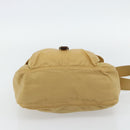 PRADA Shoulder Bag Nylon Beige Silver Auth ka4526A-9