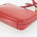 PRADA Hand Bag Patent leather 2way Red Gold Auth ka4527A-17