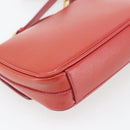 PRADA Hand Bag Patent leather 2way Red Gold Auth ka4527A-18