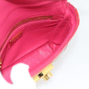 PRADA Hand Bag Patent leather 2way Red Gold Auth ka4527A-21
