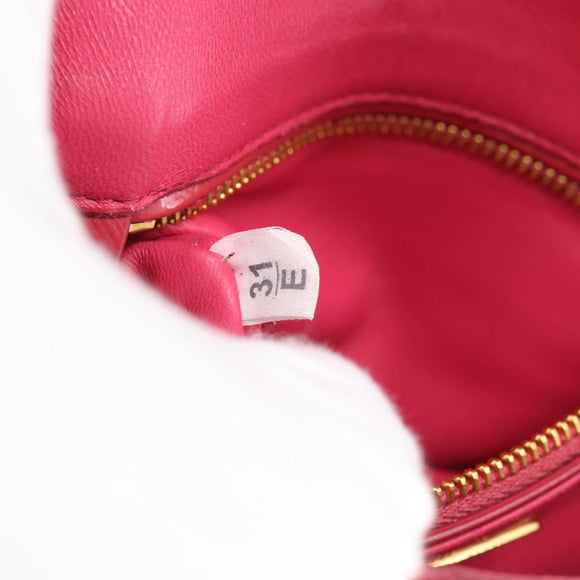 PRADA Hand Bag Patent leather 2way Red Gold Auth ka4527A