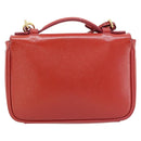 PRADA Hand Bag Patent leather 2way Red Gold Auth ka4527A-2