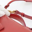 PRADA Hand Bag Patent leather 2way Red Gold Auth ka4527A-8