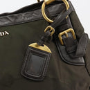PRADA Shoulder Bag Nylon Khaki Gold Auth ka4528A-10