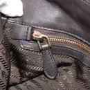PRADA Shoulder Bag Nylon Khaki Gold Auth ka4528A-21