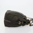 PRADA Shoulder Bag Nylon Khaki Gold Auth ka4528A-3