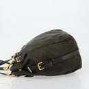 PRADA Shoulder Bag Nylon Khaki Gold Auth ka4528A-4