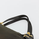 PRADA Shoulder Bag Nylon Khaki Gold Auth ka4528A-8