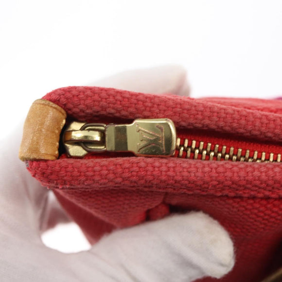 LOUIS VUITTON Antigua Cabas MM Tote Bag Red M40034 LV Auth ka453