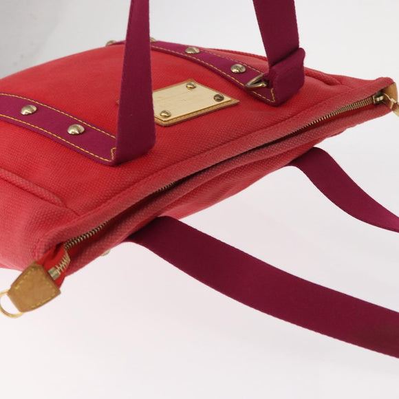 LOUIS VUITTON Antigua Cabas MM Tote Bag Red M40034 LV Auth ka453