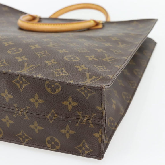 LOUIS VUITTON Monogram Sac Plat Hand Bag M51140 LV Auth ka4531